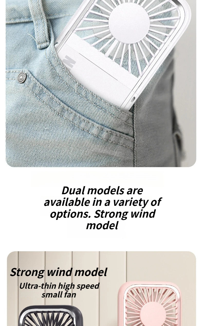 2025 Compact Foldable Fan - Handheld Ice Cooling Fan with Built-In Power Bank for Home, Office, and Dorm