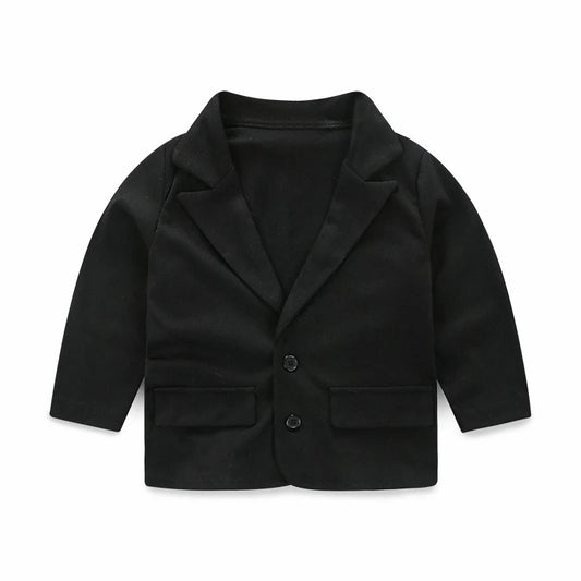 3Piece Spring Fall Newborn Baby Boy Clothes Fashion Gentleman Suit Black Infant Coat+White Shirt+Pants Kids Clothing Set BC2038